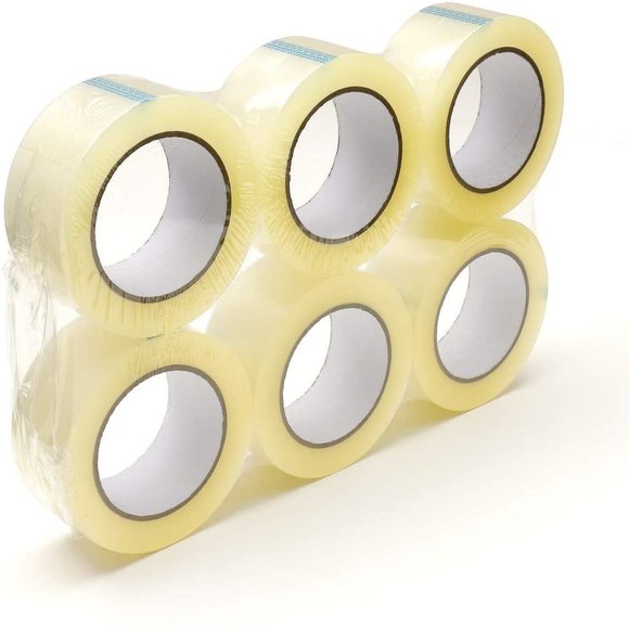 HD Clear Packaging Tape 6 ROLLS 2"x110 Yards 2Mil Heavy Duty tape Office - Picture 1 of 7